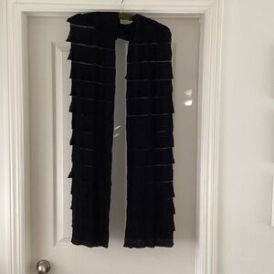 Elegant Black Layered Scarf